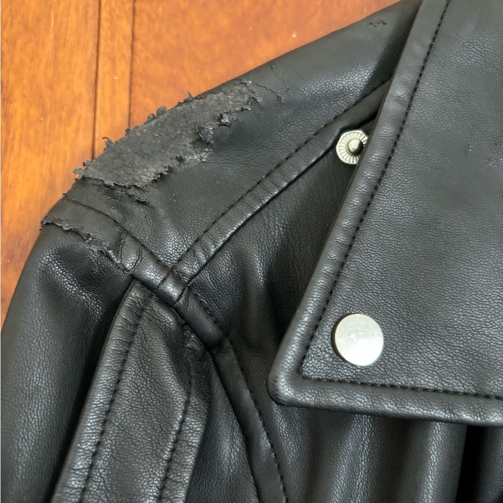 Biker Chic: Zara Basic Leather Jacket (Gently Wor… - image 3